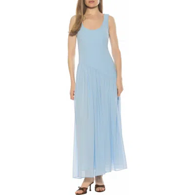 Alexia Admor Elowen U-neck Maxi Dress In Blue