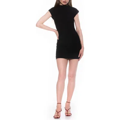 Alexia Admor Em Cap Sleeve Belted Minidress In Black