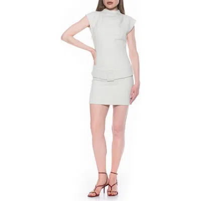 Alexia Admor Em Cap Sleeve Belted Minidress In White