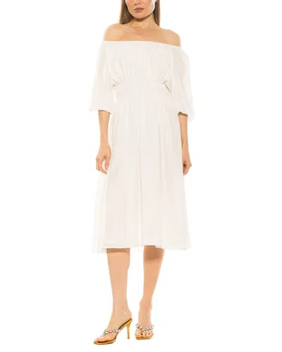 Alexia Admor Emily Scoop Neck Dress In Ivory