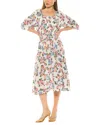 Alexia Admor Emily Balloon Sleeve Fit & Flare Midi Dress