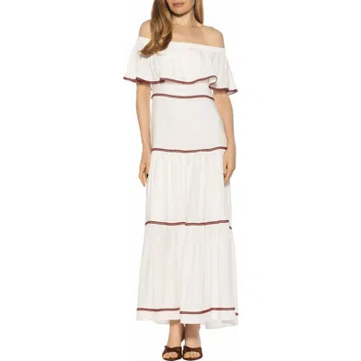 Alexia Admor Esme Off The Shoulder Maxi Dress In White