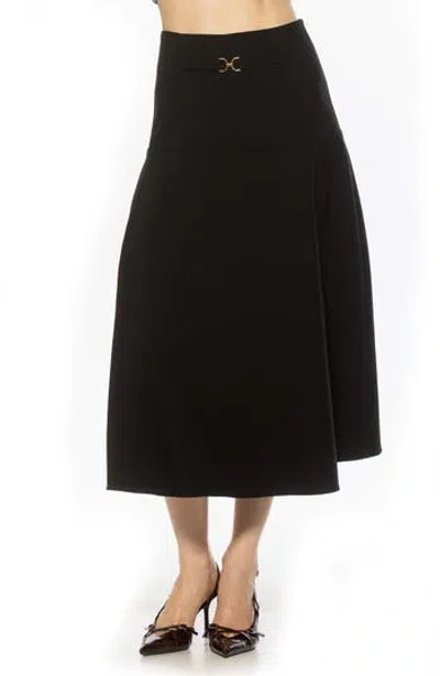 Alexia Admor Esres Flared Midi Skirt In Black