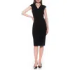 Alexia Admor Essence Cap Sleeve Midi Sheath Dress In Black