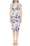 Alexia Admor Evan Sheath Dress In Mint Floral