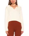 Alexia Admor Evander Retro Collared Sweater In Neutral