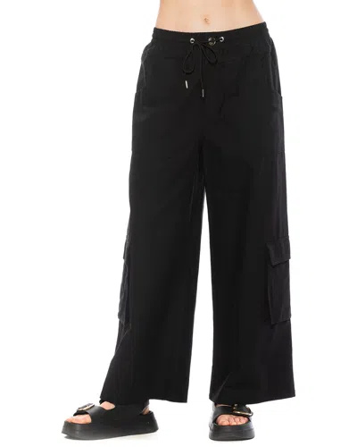 Alexia Admor Evren Drawstring Waist Cargo Pants In Black
