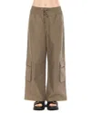 Alexia Admor Evren Drawstring Waist Cargo Pants In Gray