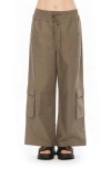 Alexia Admor Evren Drawstring Waist Cargo Pants In Green