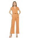 Alexia Admor Ezra Jumpsuit In Beige