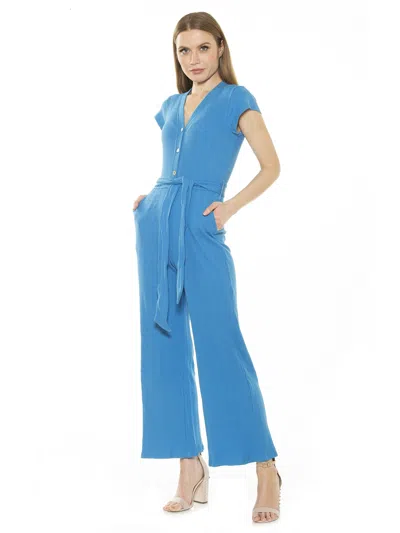 Alexia Admor Ezra Jumpsuit In Blue