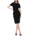 Alexia Admor Faith Short Sleeve Sheath Dress In Black