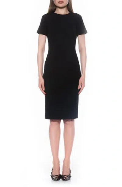 Alexia Admor Faith Short Sleeve Sheath Dress In Black