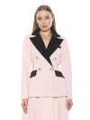 Alexia Admor Women's Farrah Double Breasted Blazer In Pink