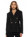 Alexia Admor Women's Farrah Striped Jacket In Black