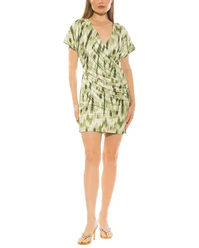 ALEXIA ADMOR ALEXIA ADMOR FIONE DRAPED V-NECK MINI DRESS
