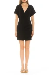 Alexia Admor Fione V-neck Sheath Minidress In Black