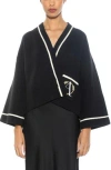 Alexia Admor Women's Gabbi Knit Nautical Jacket In Black/white