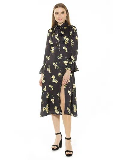 Alexia Admor Gemma Floral Dress In Black