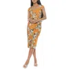 Alexia Admor Gia Sheath Dress In Mustard Multi
