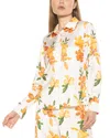 Alexia Admor Women's Ginger Print Satin Shirt In Ivory Floral
