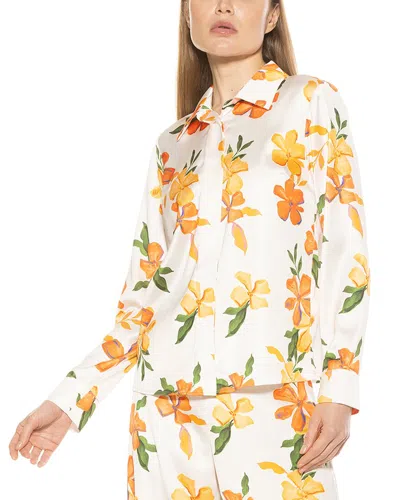 Alexia Admor Ginger Floral Button-up Shirt In White
