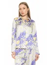 Alexia Admor Women's Ginger Print Satin Shirt In Purple
