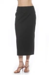Alexia Admor Ginni Stretch Cotton Midi Skirt In Black