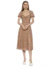 Alexia Admor Gracie A-line Dress In Beige