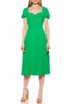 Alexia Admor Gracie Sweetheart Slit Dress In Green