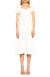 Alexia Admor Women's Gracie Floral Puff Sleeve Midi Dress In Ivory White