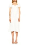 Alexia Admor Women's Gracie Floral Puff Sleeve Midi Dress In Ivory White