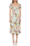Alexia Admor Gracie Dress In Sage Floral