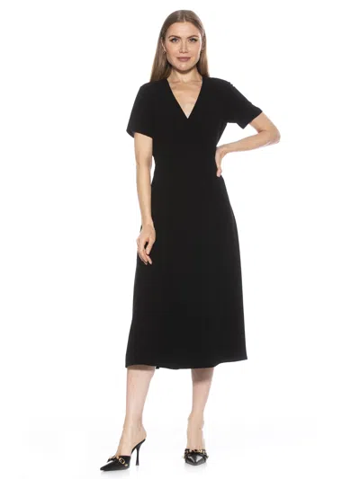 Alexia Admor Gracie V Neck Dress In Black