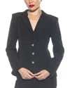 Alexia Admor Gwen Jacket Star Button Blazer In Black