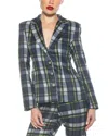 Alexia Admor Gwen Jacket Star Button Blazer In Blue