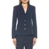 Alexia Admor Gwen Jacket Star Button Blazer In Navy