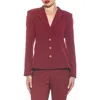 Alexia Admor Gwen Jacket Star Button Blazer In Red