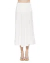 Alexia Admor Hadley Stretch Cotton Midi Skirt In White