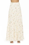 Alexia Admor Halima Maxi Skirt In Ivory Ditzy