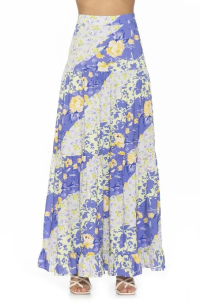 Alexia Admor Halima Maxi Skirt In Lilac Multi