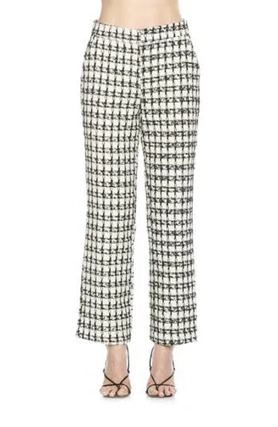 Alexia Admor High Waist Tweed Pants In White