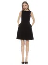 Alexia Admor Women's Ida Boatneck Fit & Flare Mini Dress In Black
