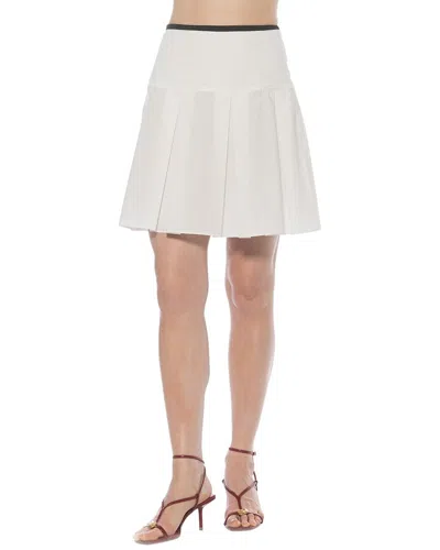 Alexia Admor Ilana High Waist Pleated Skirt In White