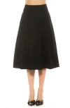 Alexia Admor Illia Pleated Midi Skirt In Black