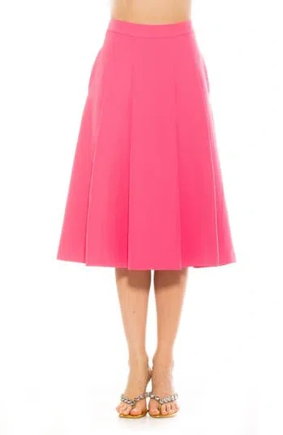 ALEXIA ADMOR ALEXIA ADMOR ILLIA PLEATED MIDI SKIRT