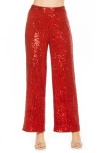 Alexia Admor Women's Illy Sequin Pants In Red