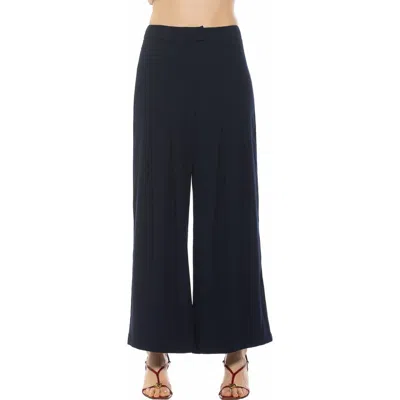 Alexia Admor Ilya High Waist Pleated Wide Leg Pants In Black