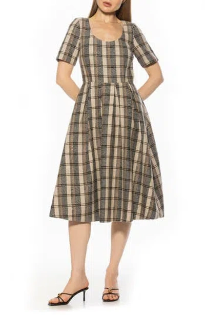 Alexia Admor Imani Short Sleeve Pleated Dress In Multi