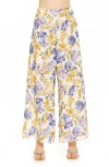 ALEXIA ADMOR ALEXIA ADMOR IMOGEN FLORAL CHIFFON WIDE LEG PANTS